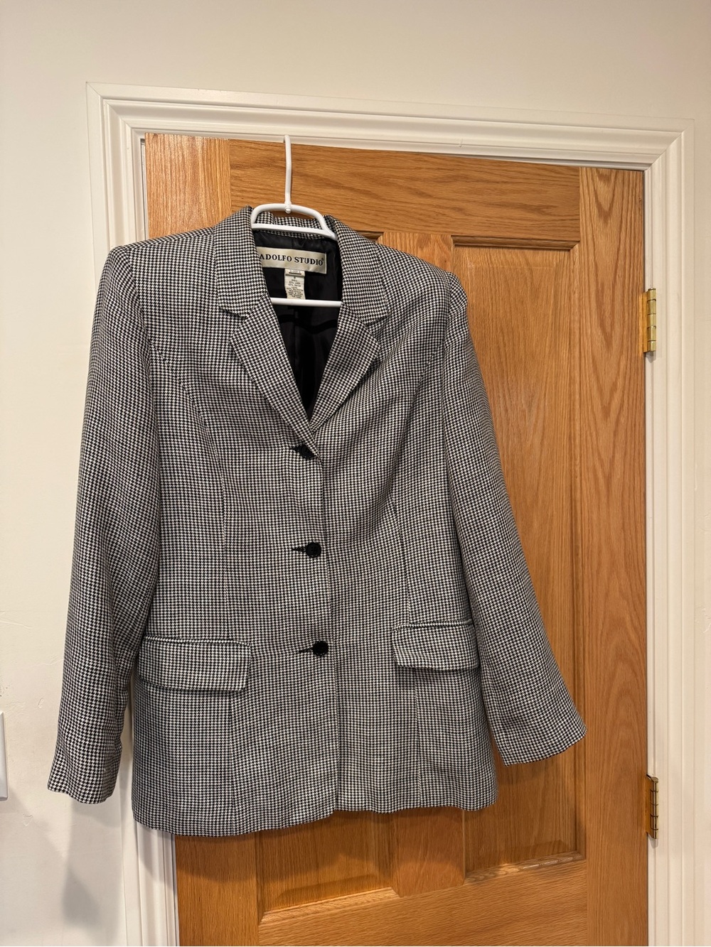 Black & White Houndstooth Blazer